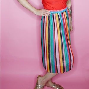 Who What Wear Skirts - Rainbow Stripe Pleated Skirt Who What Wear Skirts - Rainbow Stripe Pleated Skirt